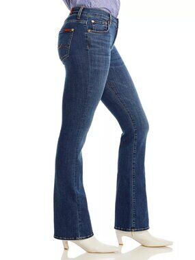 7 for All Mankind Kimmie Bootcut Mid Rise Zip Fly Dark Wash Jean EUC - 30
